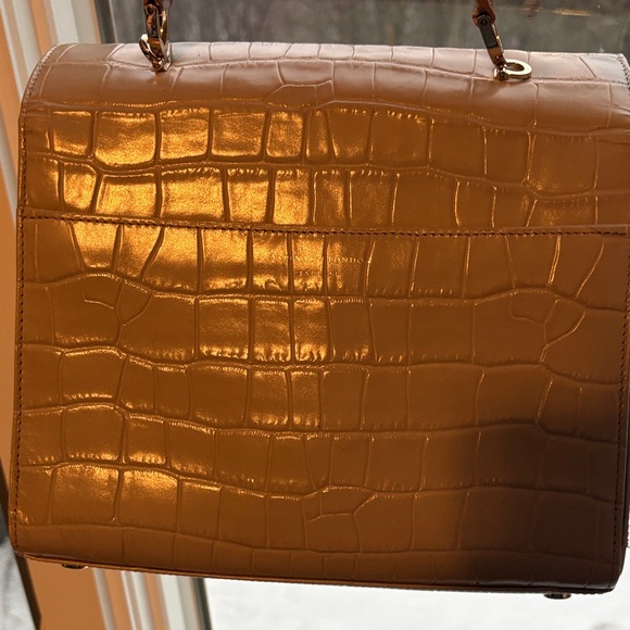 Aspinal of London Mayfair Handbag in Taupe Croc-Embossed leather - Picture 6 of 7